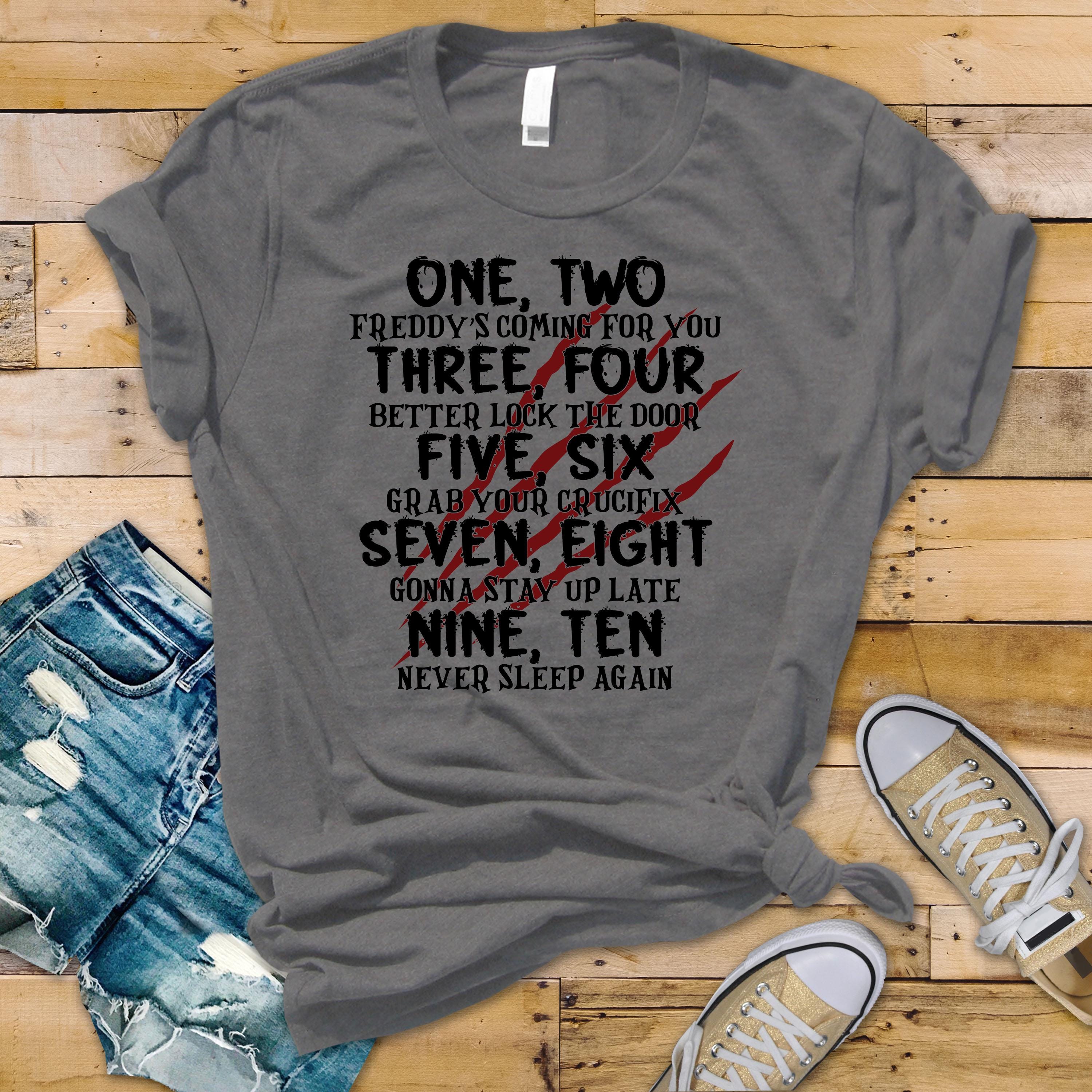 Horror Shirt - Freddy's Coming For You : 80s Movie Parody, Fast Tracked UK Shipping