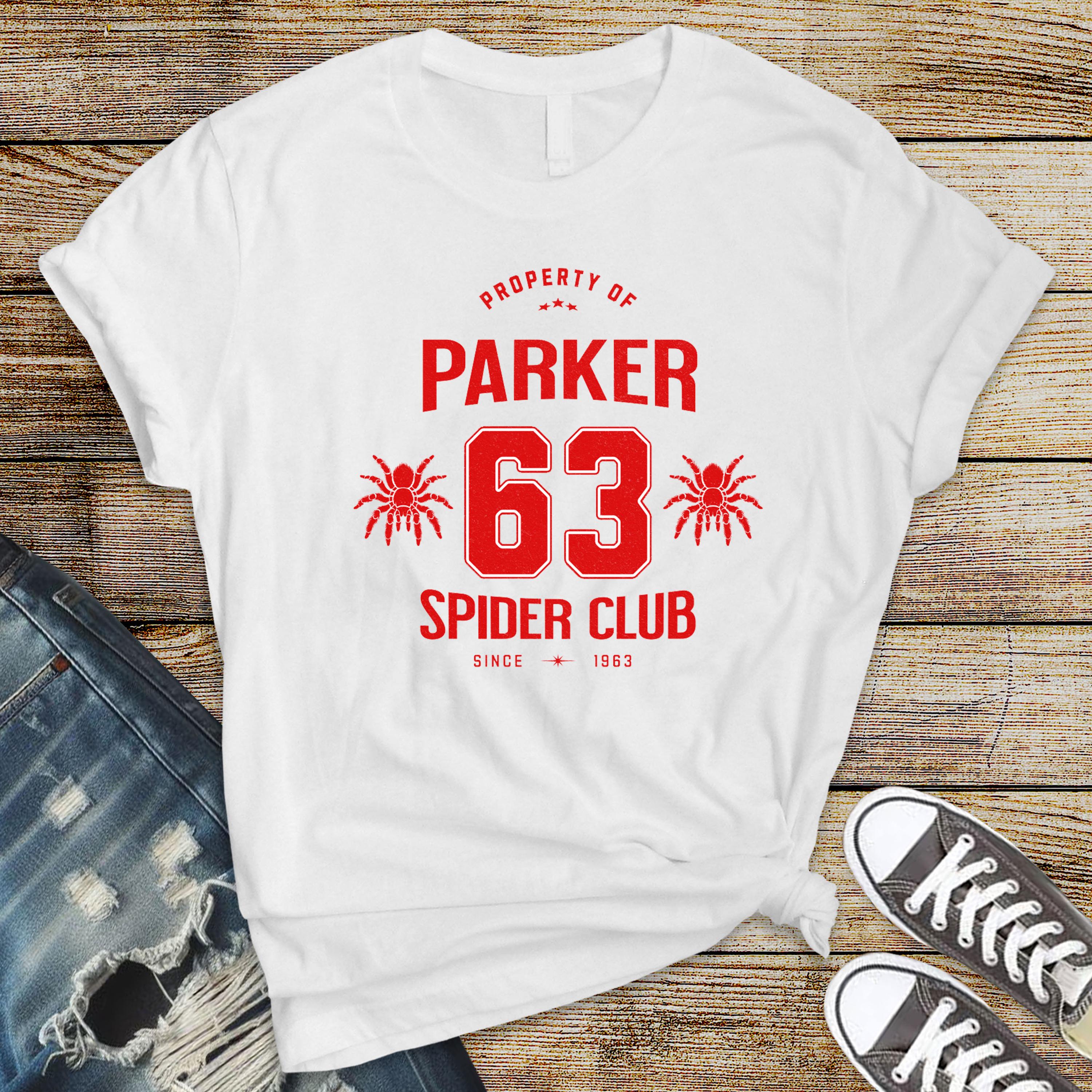 Movie Parody T-Shirt - Parker Spider Club Est 1963 Design on Premium Tee - Funny Graphic Tee with Tracked UK Postage