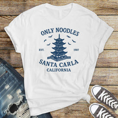 80s Movie Parody Shirt: Only Noodles Restaurant - Softstyle Tee - Fast UK Tracked Postage
