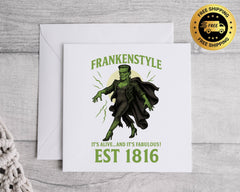 Movie Parody Birthday Card, Frankenstyle  Design- Personalised Name - Funny Custom Card  Fast UK Post!