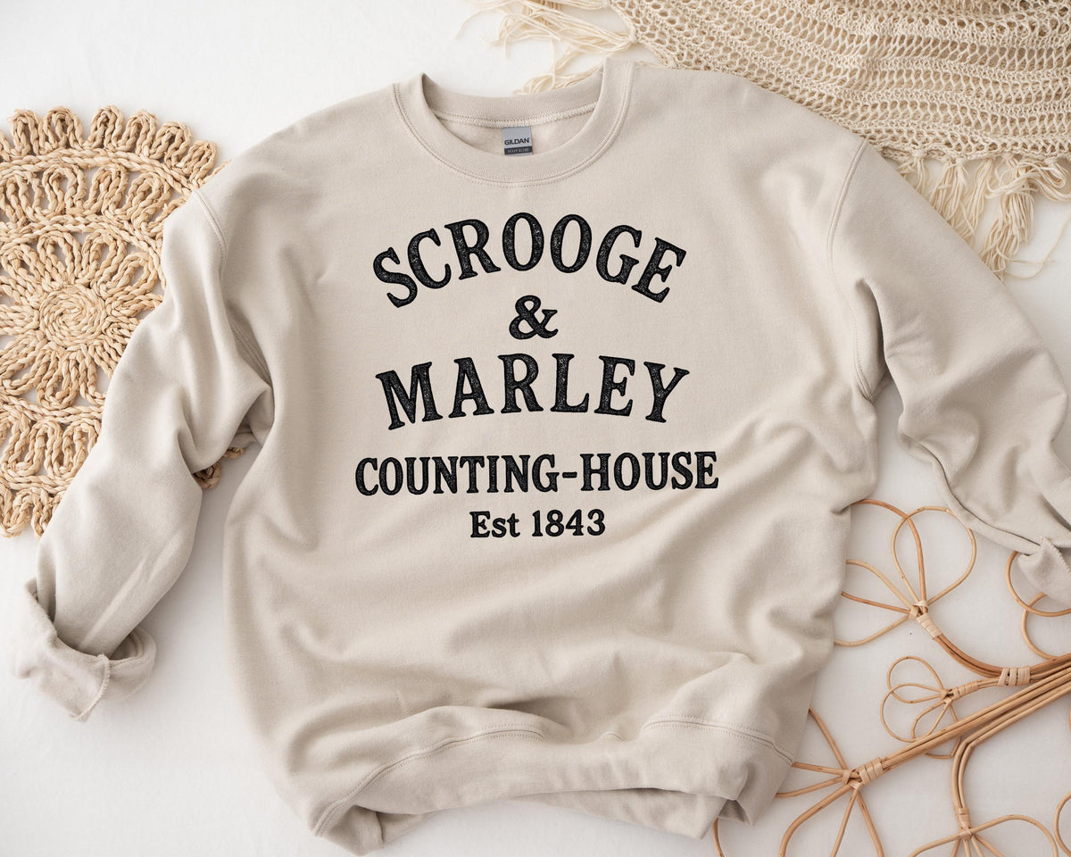 Christmas Sweatshirt: Scrooge & Marley Gildan Graphic Top