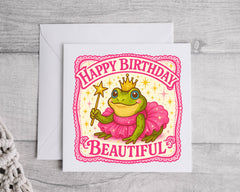 Personalised Frog Birthday Card: Charming Design, Fast UK Post