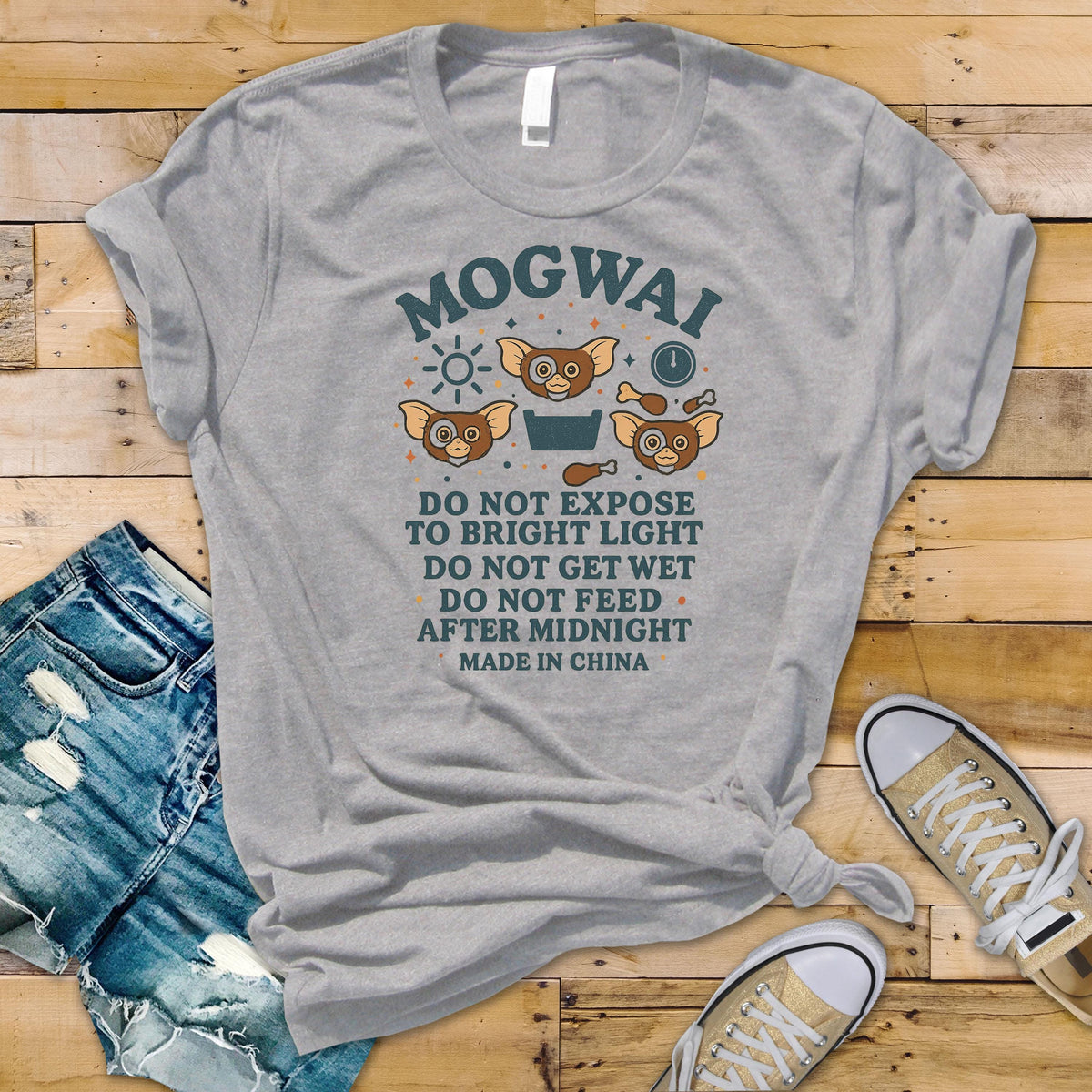 Movie Parody Graphic Tee: Mogwai Design, Softstyle Shirt - Fast Tracked UK Postage
