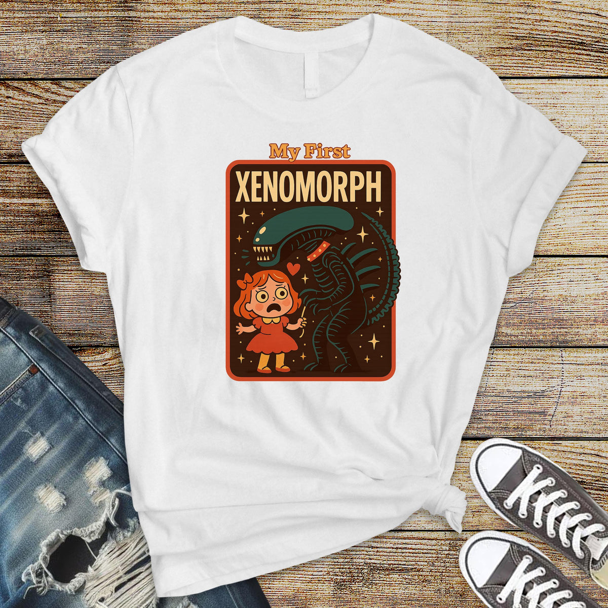 My First Xenomorph Shirt: Movie Parody Graphic Tee