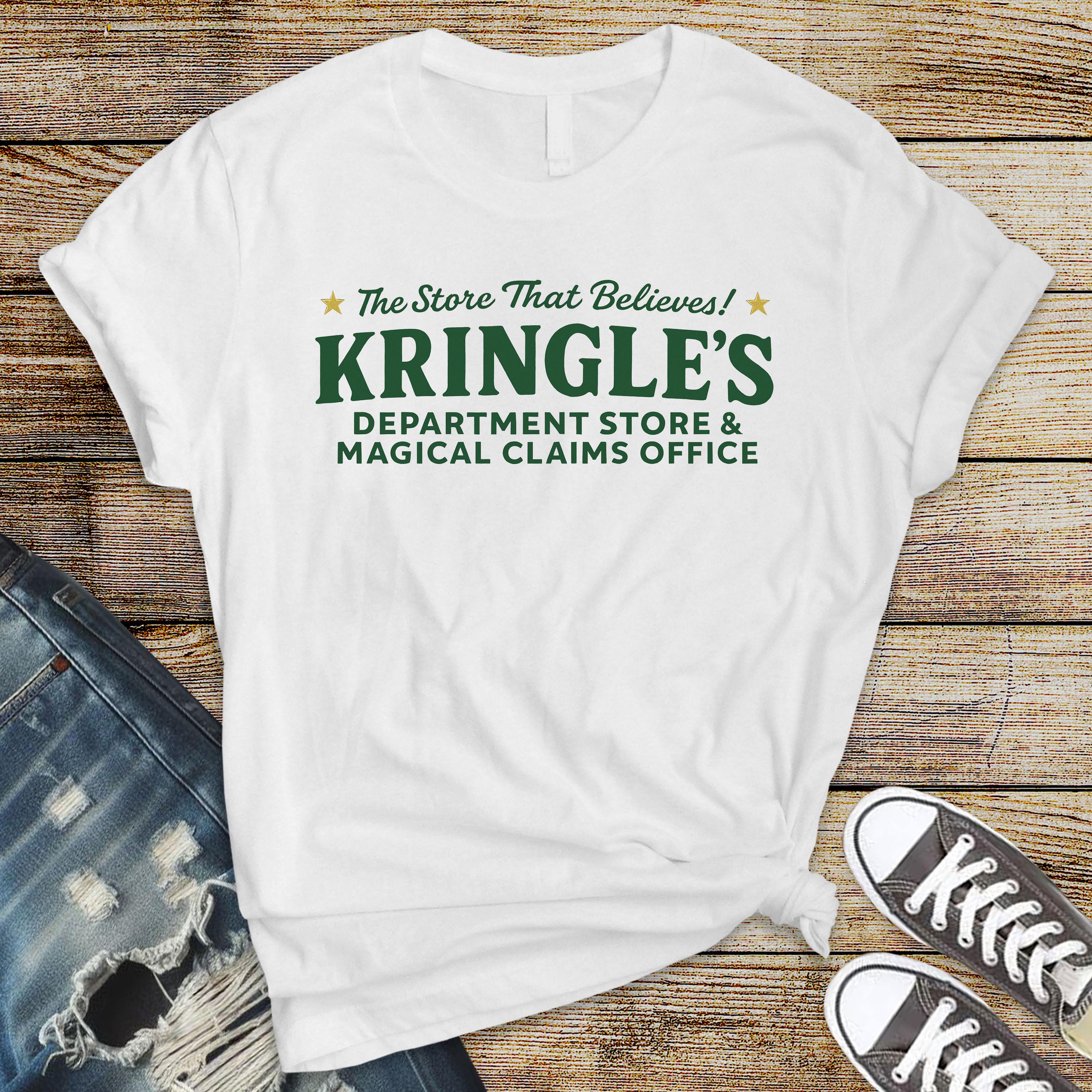 Christmas Movie Parody T-Shirt - Kringle's Dept Store Design -  Softstyle Premium Tee UK Tracked Postage