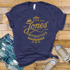 80's Movie Parody T-Shirt - Jones Rare Antiquities Design on Softstyle Premium Tee - Funny Graphic Tee with Tracked UK Postage