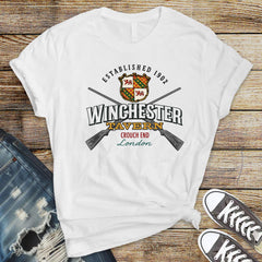 Movie Parody T-Shirt - The Winchester Pub Design on Premium Tee - Funny Graphic Tee with Tracked UK Postage