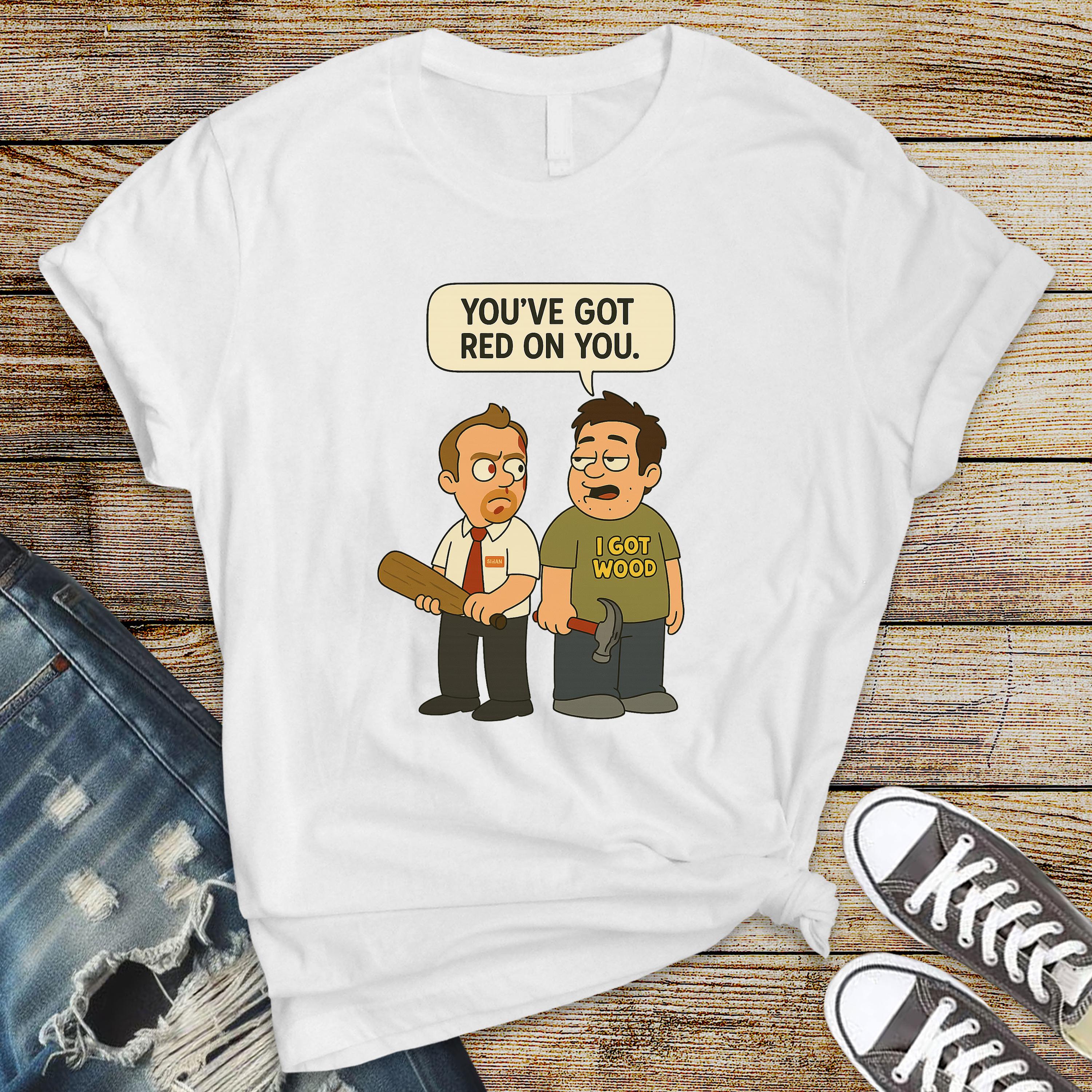 Movie Parody T-Shirt - You've Got Red on You Design -Premium Tee - Free Tracked UK Postage