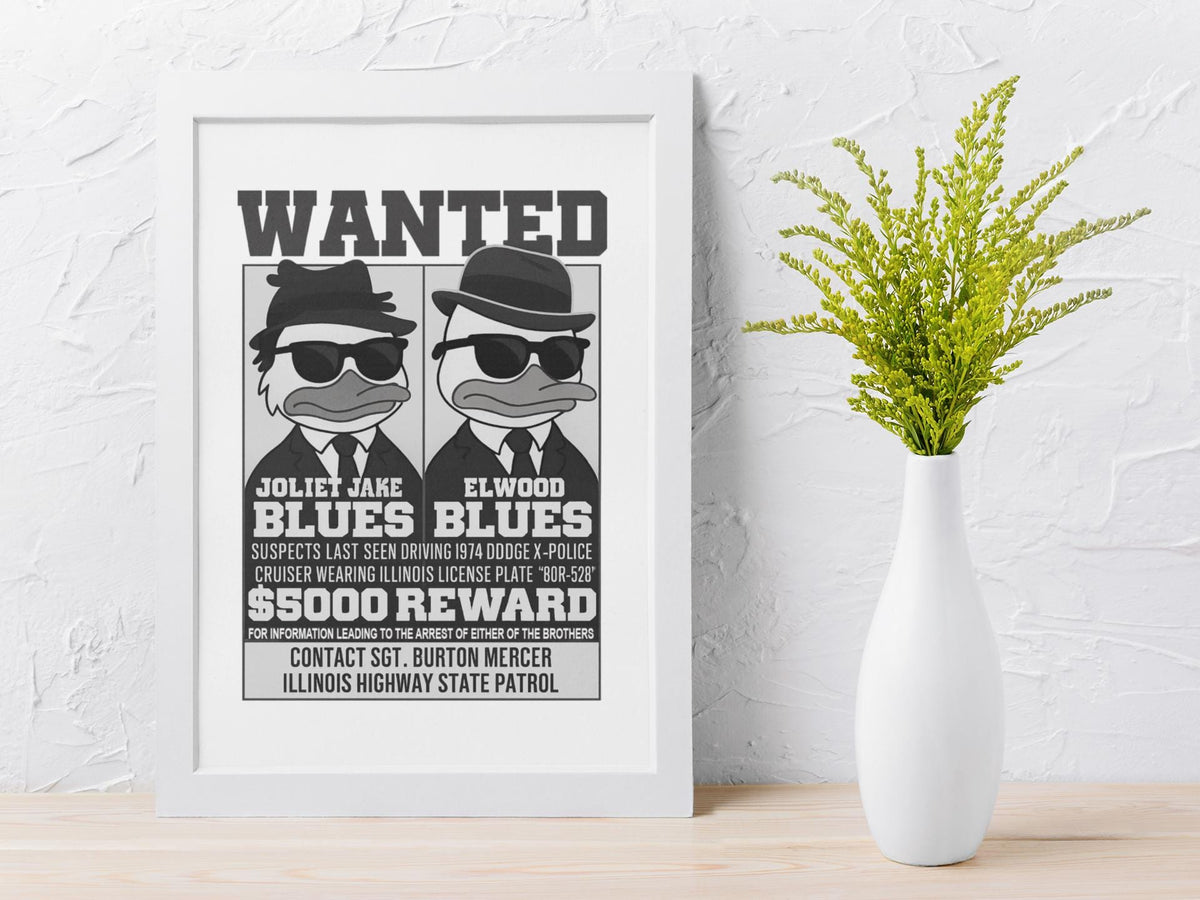 80s Movie Parody Framed Print - Wanted Design - Fast and Fast UK Tracked Post.