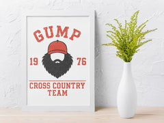 Movie Parody Framed Print - Gump 1976 Cross Country Design - Fast and Free UK Tracked Post.