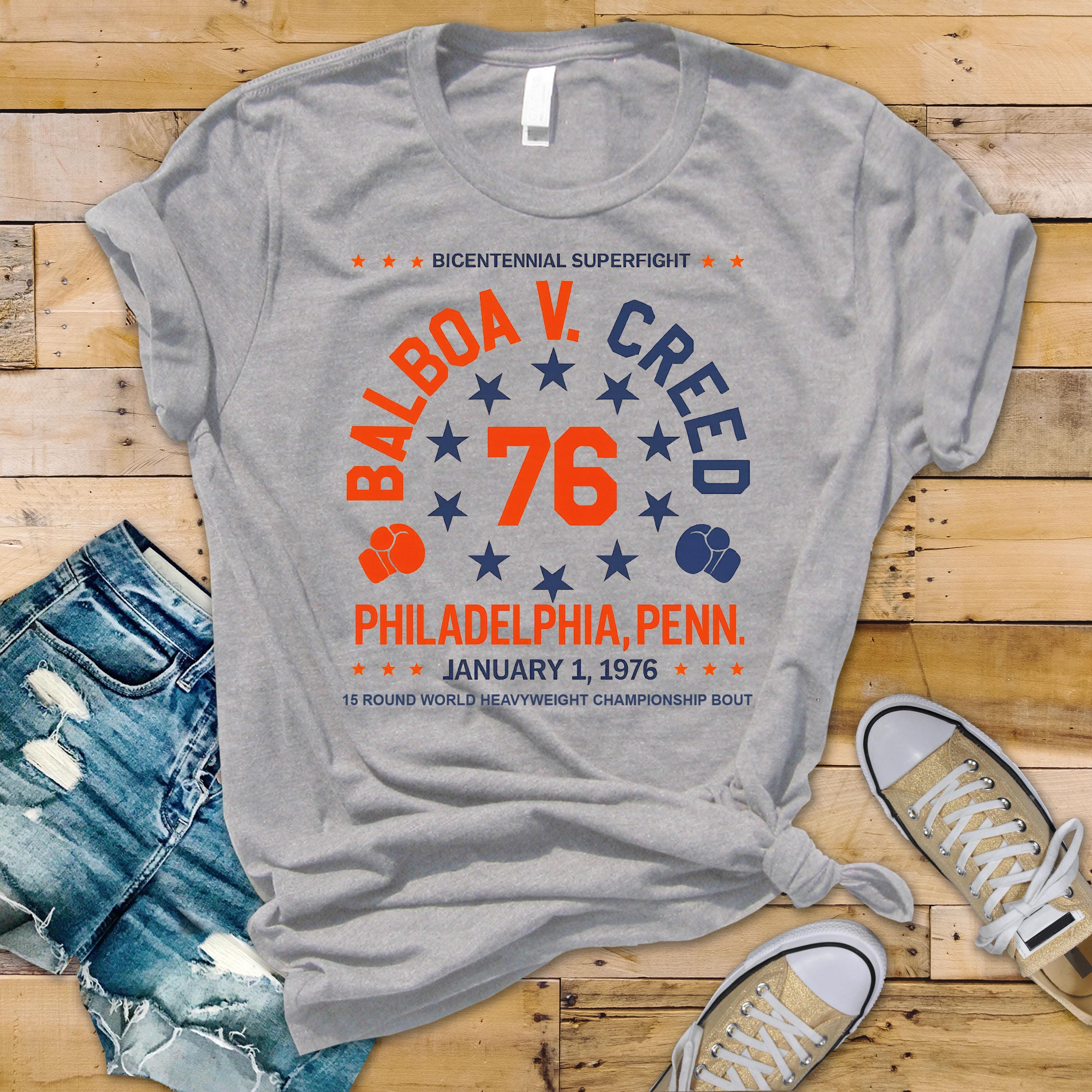 Movie Parody T-Shirt - Boxing Balboa v Creed 76 Design on Softstyle Premium Tee - Funny Graphic Tee with Tracked UK Postage