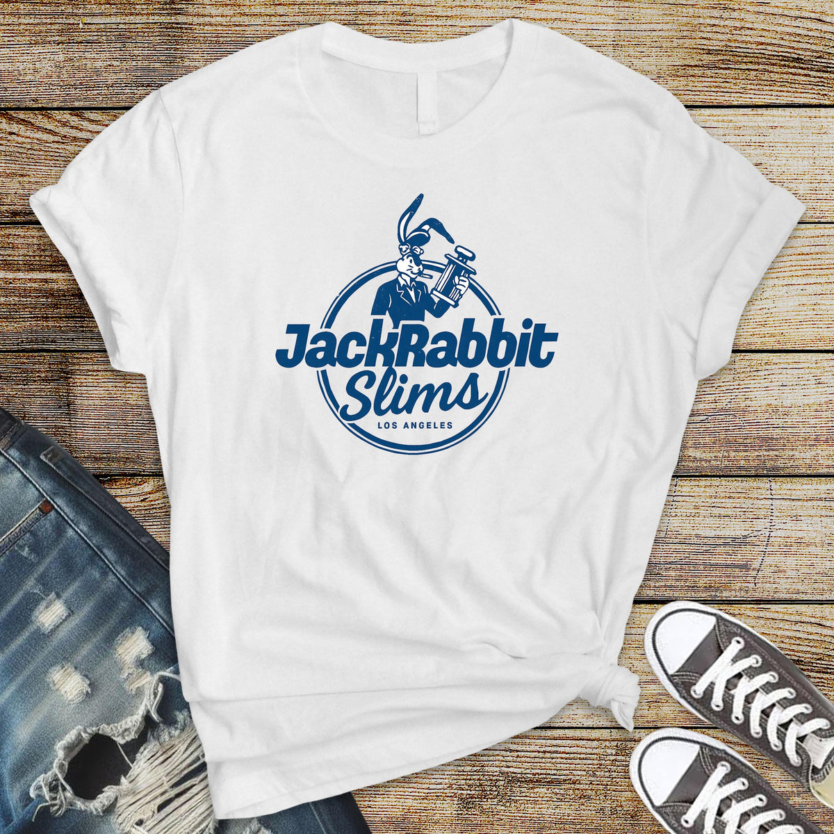 Movie Parody T-Shirt - Jack Rabbits Slims Design on Softstyle Premium Tee - Funny Graphic Tee with Tracked UK Postage
