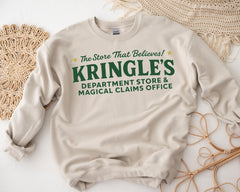 Christmas Sweatshirt: Kringle's Dep Store, Gildan Heavyweight - UK Postage
