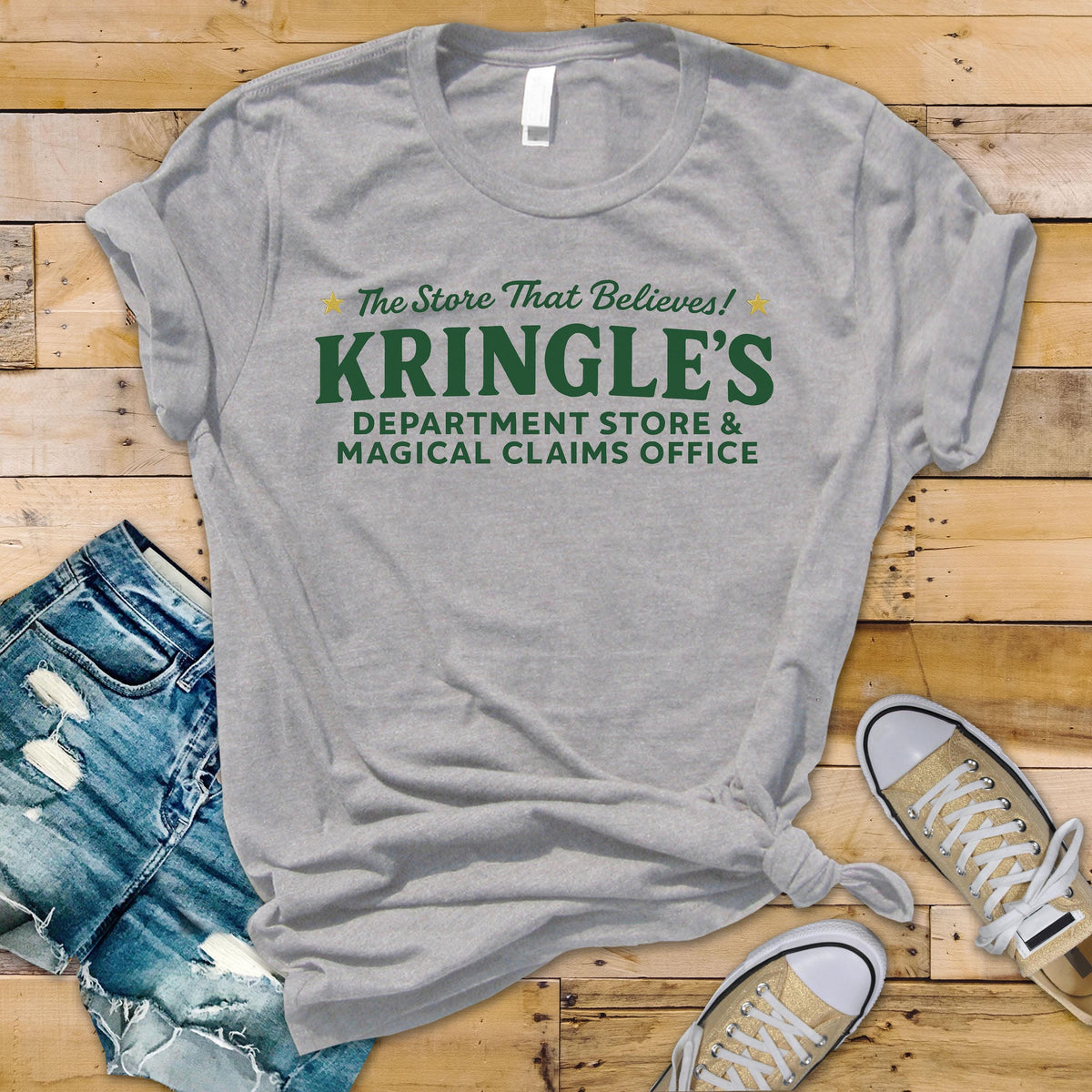 Christmas Shirt - Kringle's Dept Store Design -  Softstyle Premium Tee UK Tracked Postage