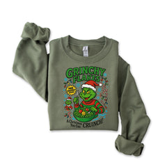 Grinchy Flakes Christmas Sweatshirt: Gildan Heavyweight Blend - Fast Tracked Shipping