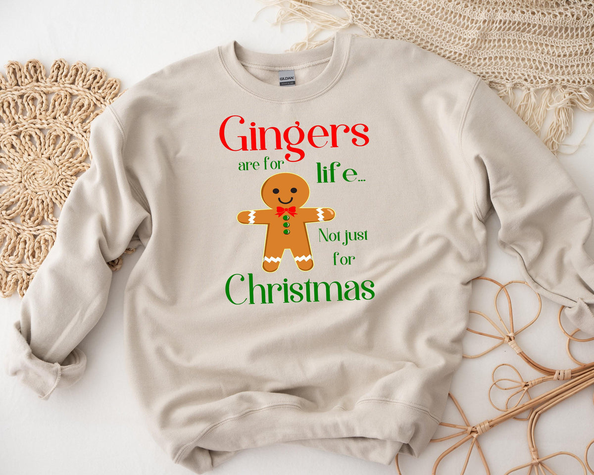 Funny Christmas Sweatshirt: Gingers are for Life - Unisex Heavy Blend -Fast UK Tracked Post