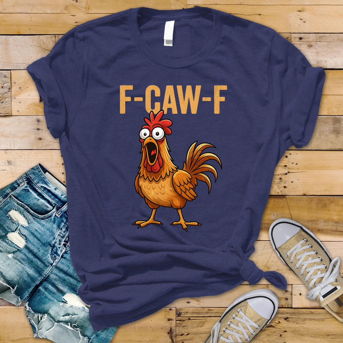 F-Caw-F Funny Chicken Unisex Graphic Tee: Tracked UK Shipping