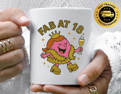 Personalised 18th Birthday Mug: Custom Name, Fast Tracked Shipping