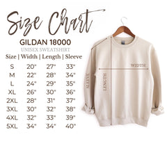 Music Sweatshirt: Indie Rock Guitar Design, Sand Colour Gildan Heavyweight