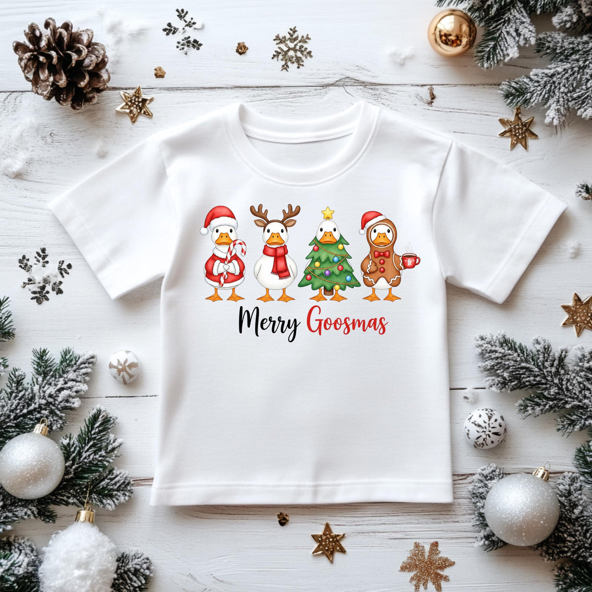 Kids Christmas Shirt: Merry Goosmas Set- Gildan Heavyweight Cotton