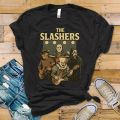 The Slashers Band T-Shirt: Horror Movie Parody Tee