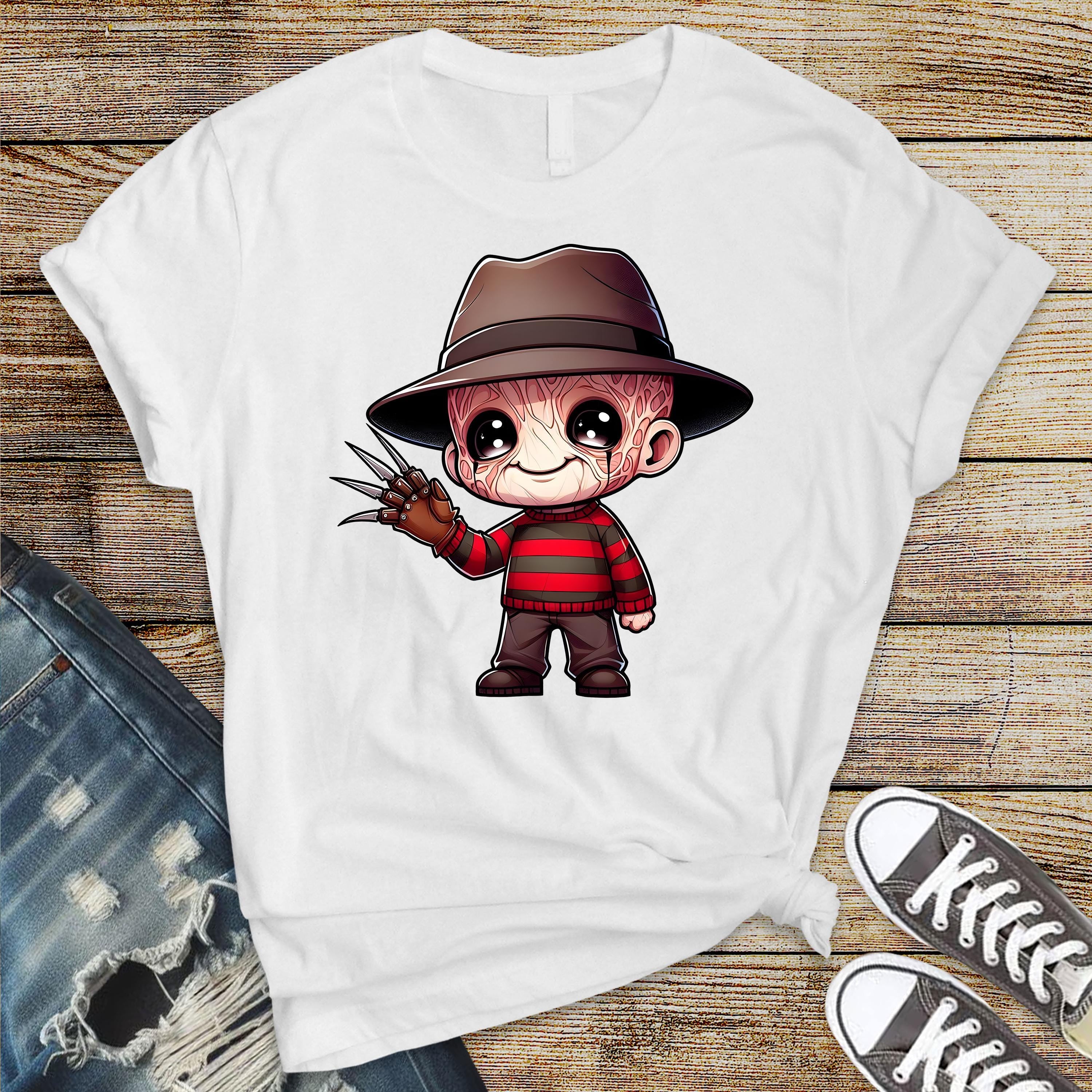 Freddy's Glove T-Shirt: 80s Horror Movie Parody, Fast Tracked UK Shipping