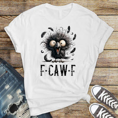 F-Caw-F Funny Black Crow Unisex Graphic Tee: Tracked UK Shipping