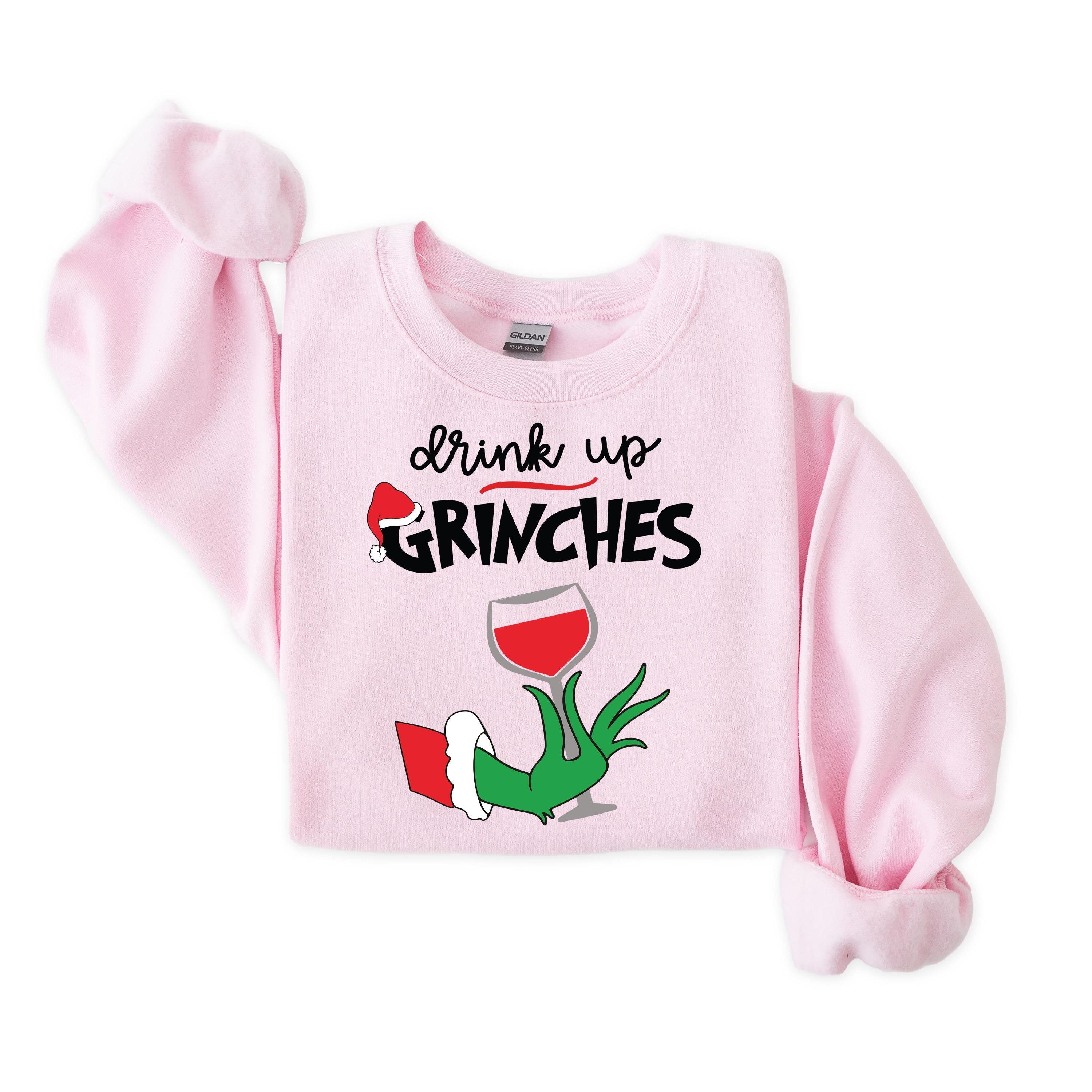 Drink Up Grinches Christmas Sweatshirt: Fast UK Tracked Post