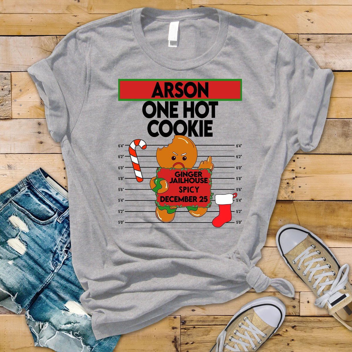 Arson One Hot Cookie Christmas Shirt: Funny Parody Tee - UK Tracked