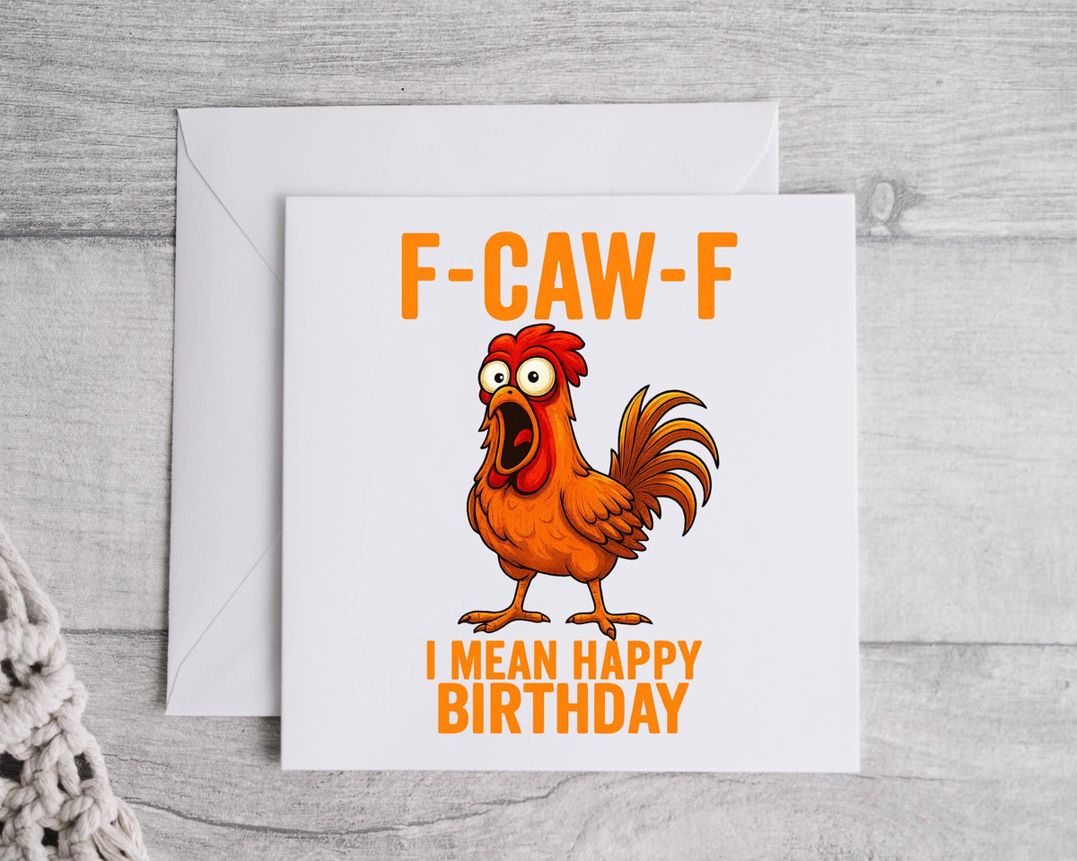 Personalised Birthday Card, F-CAW-F Design - Funny Custom Card  Fast UK Post!