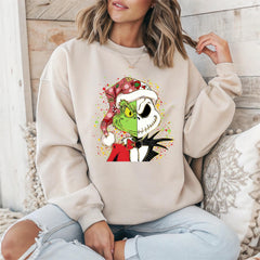 Green Nightmare Christmas Sweatshirt: Gildan Heavyweight Blend
