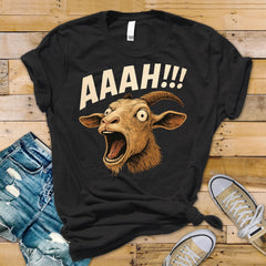Funny Shirt - Screaming Goat Design ! Tracked UK Shipping