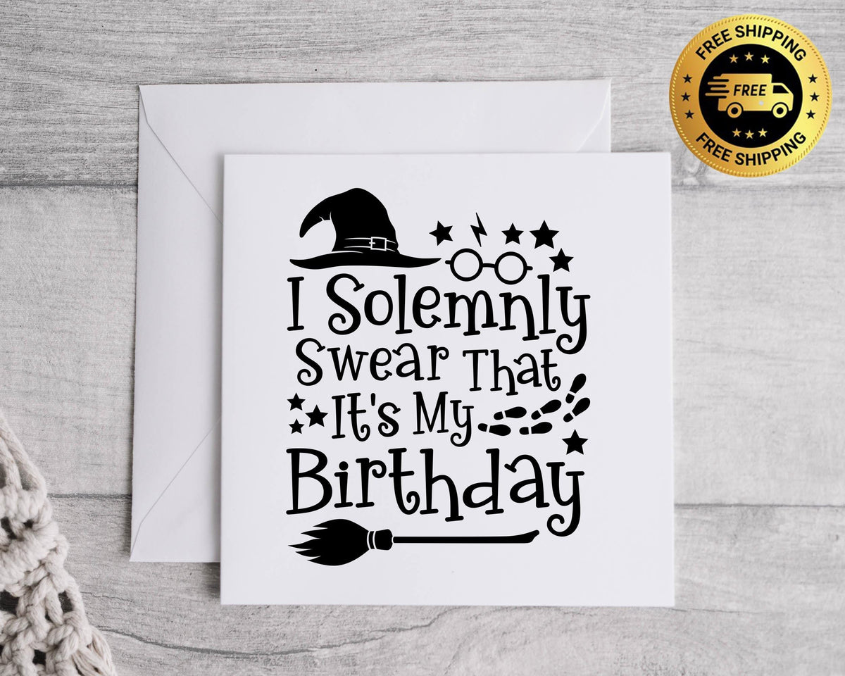 Wizard Birthday Card: Funny Movie Parody - Fast UK Post