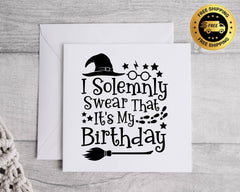 Wizard Birthday Card: Funny Movie Parody - Fast UK Post