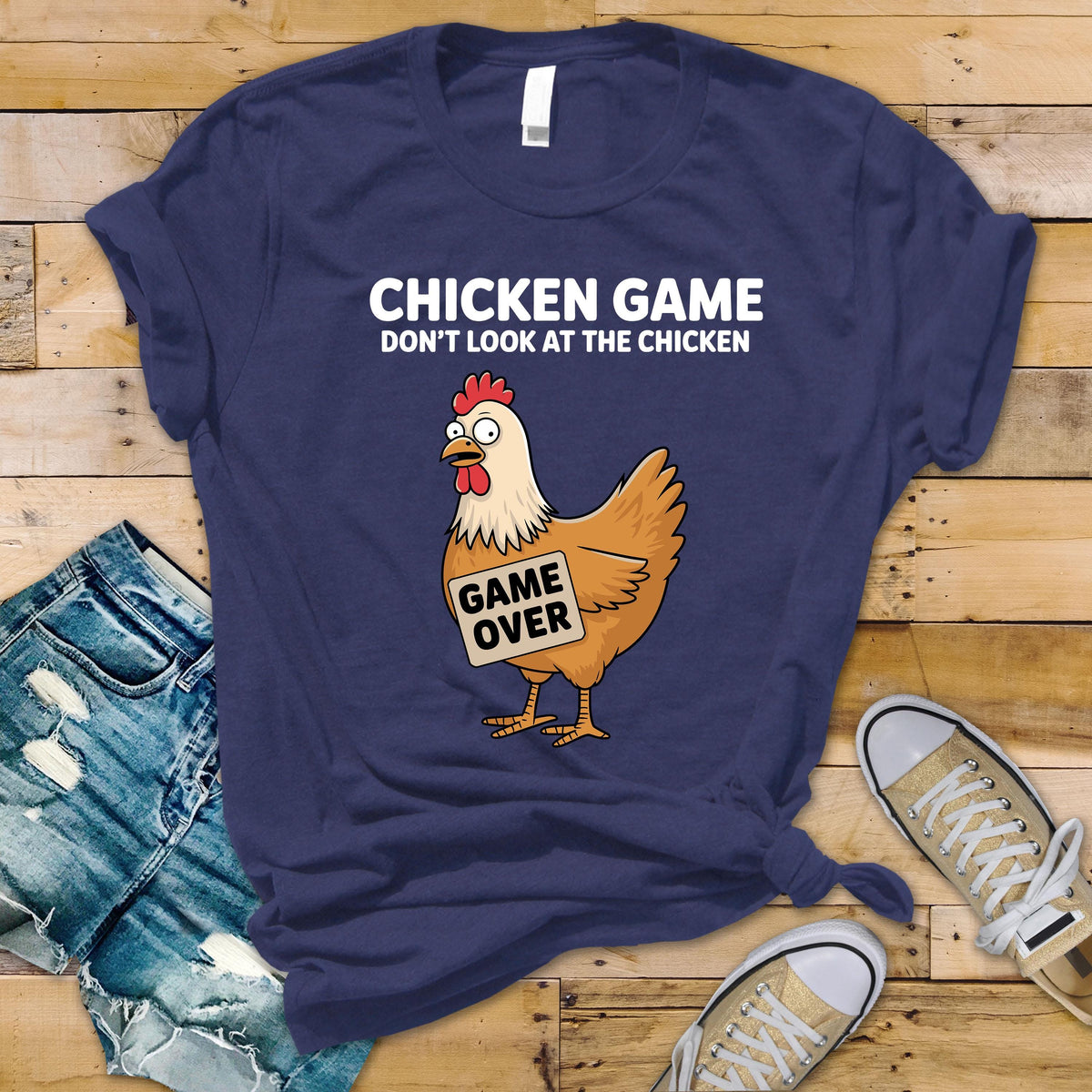 Chicken Game T-Shirt - Funny Meme Tee Unisex Graphic Tee: Tracked UK Shipping