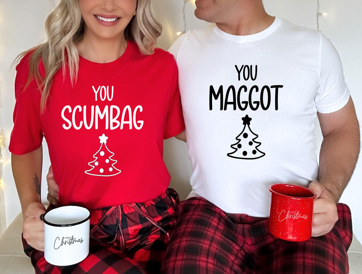 Funny Christmas Shirt: You Scumbag, You Maggot, Parody Softstyle Tee