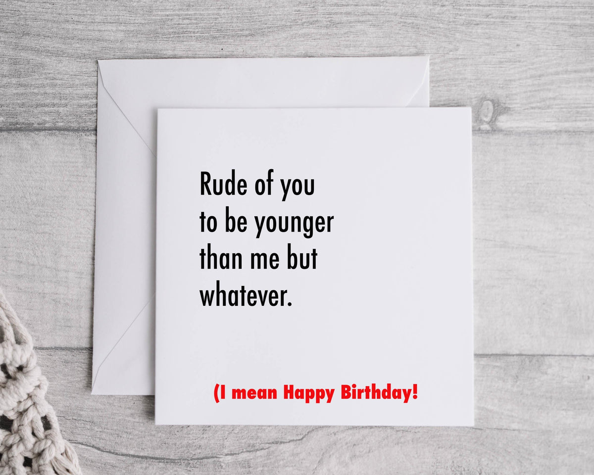 Personalised Rude Birthday Card: Fast UK Shipping