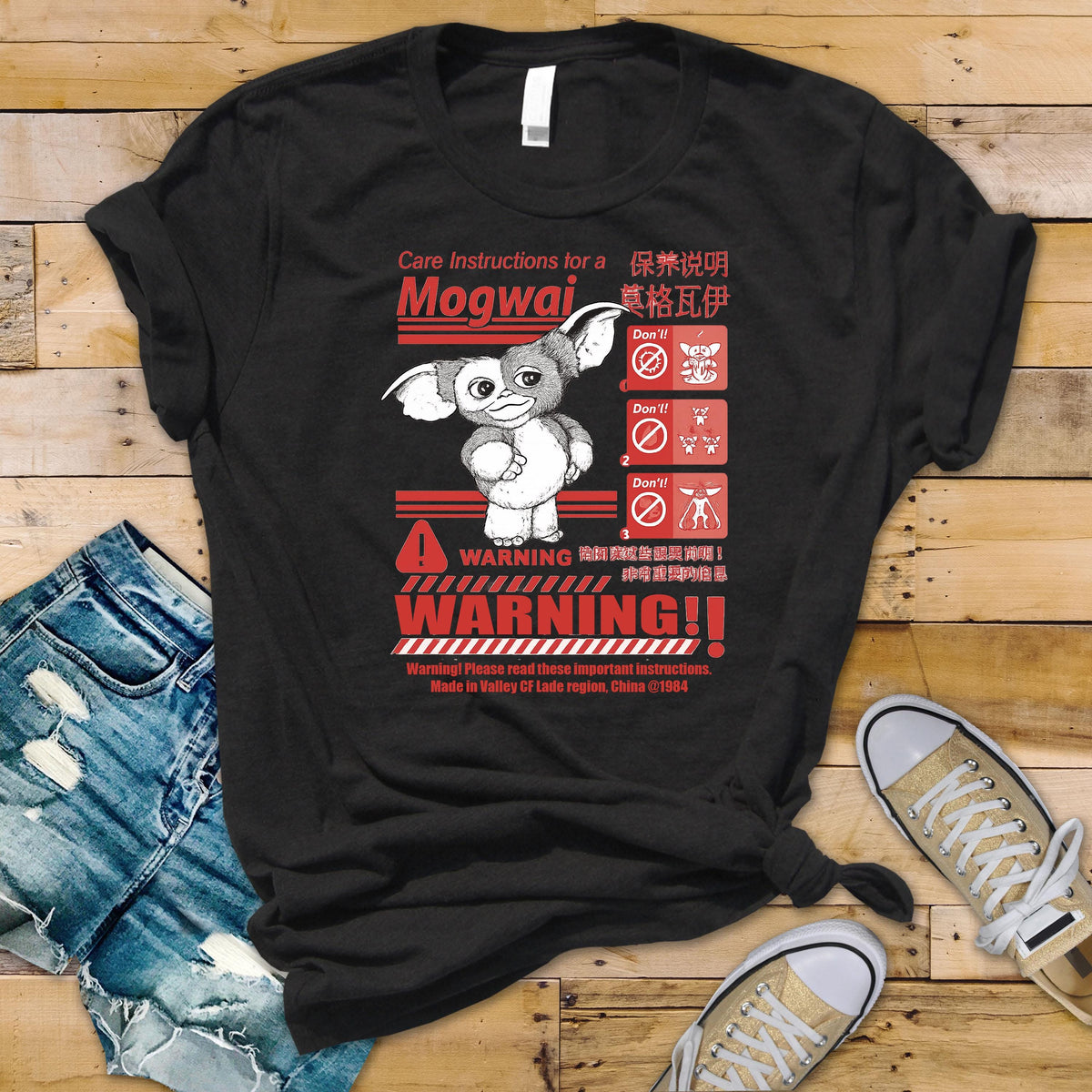 Movie Shirt : Care Instructions Design -  Softstyle Tee - Fast Tracked UK Postage