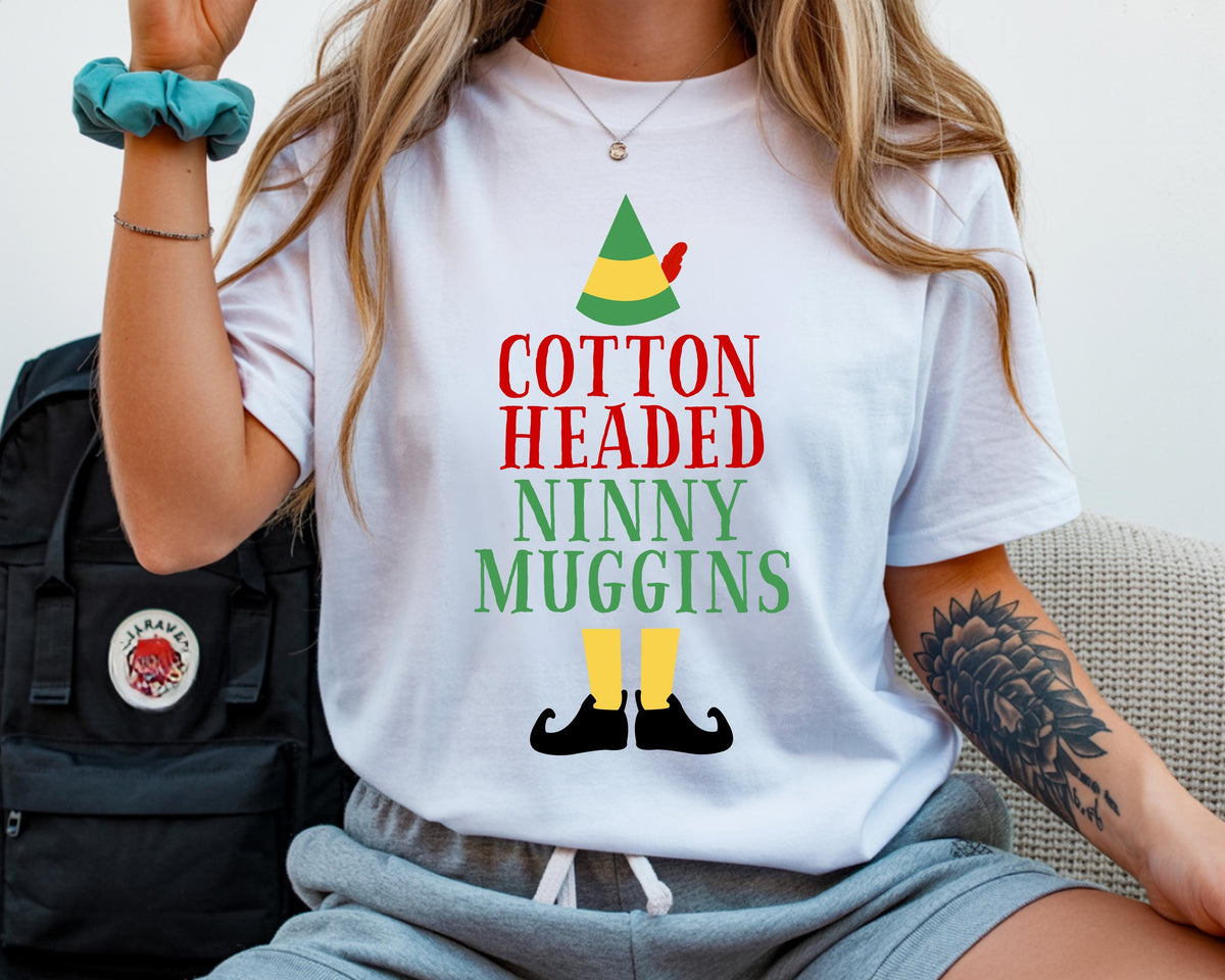 Funny Christmas Shirt - Cotton Headed Ninny Muggins Long Legs Design