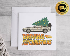 Funny Christmas Card: Driving Home For Christmas Parody Design