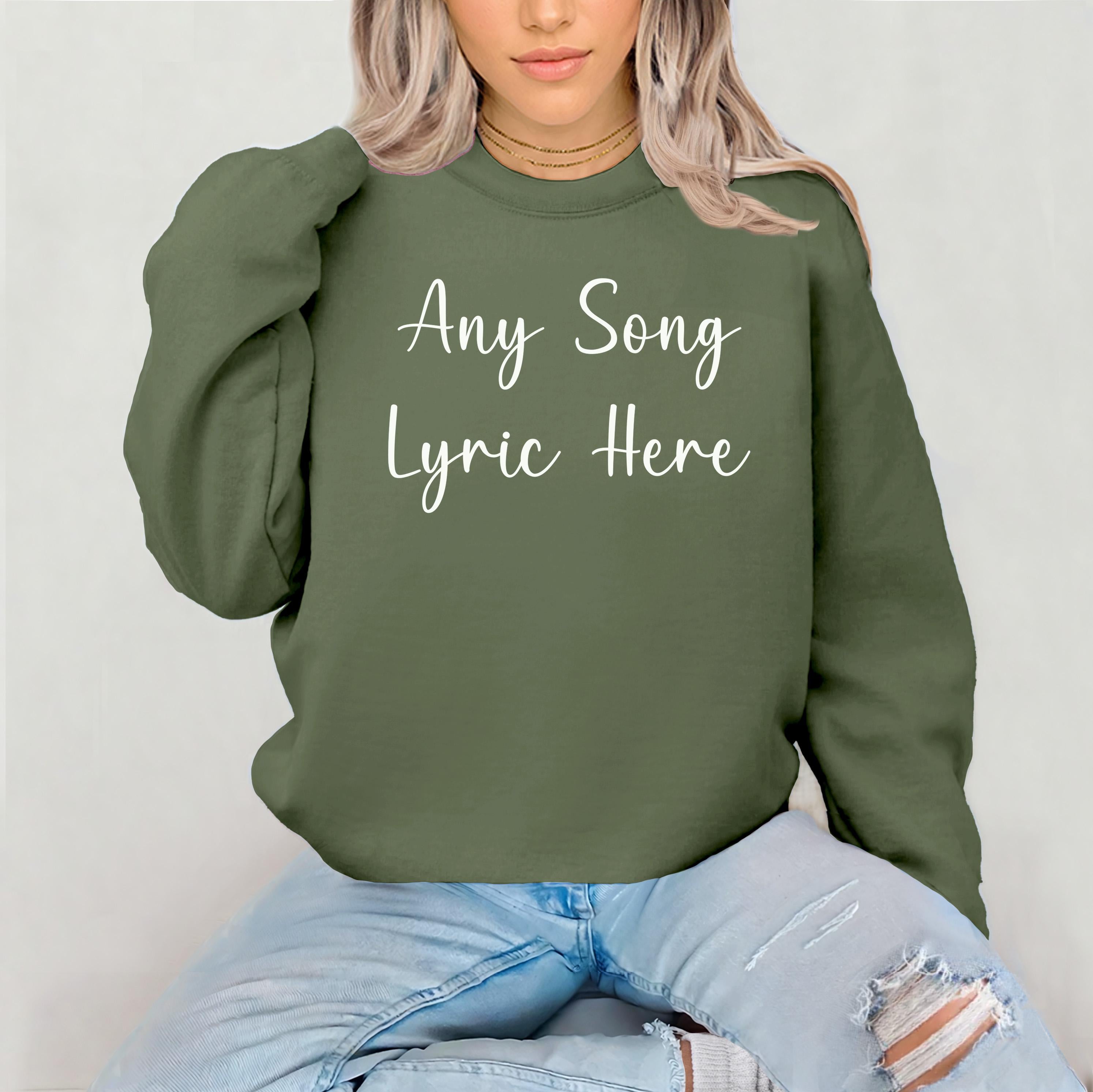 Custom Song Lyric Sweatshirt: Personalized Music Gift