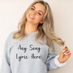 Personalized Song Lyric Sweatshirt: Custom Unisex Jumper