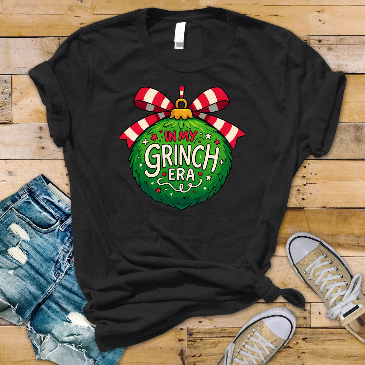 Funny Christmas T-Shirt: In My Grinch Era Design - Softstyle Tee