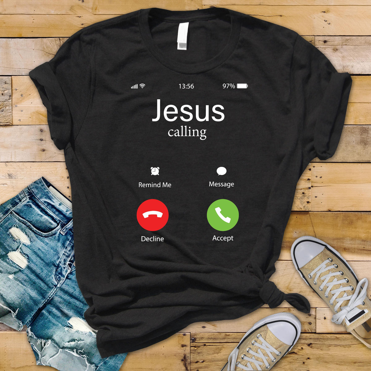Funny Shirt - Jesus is Calling Design ! Tracked UK Shipping