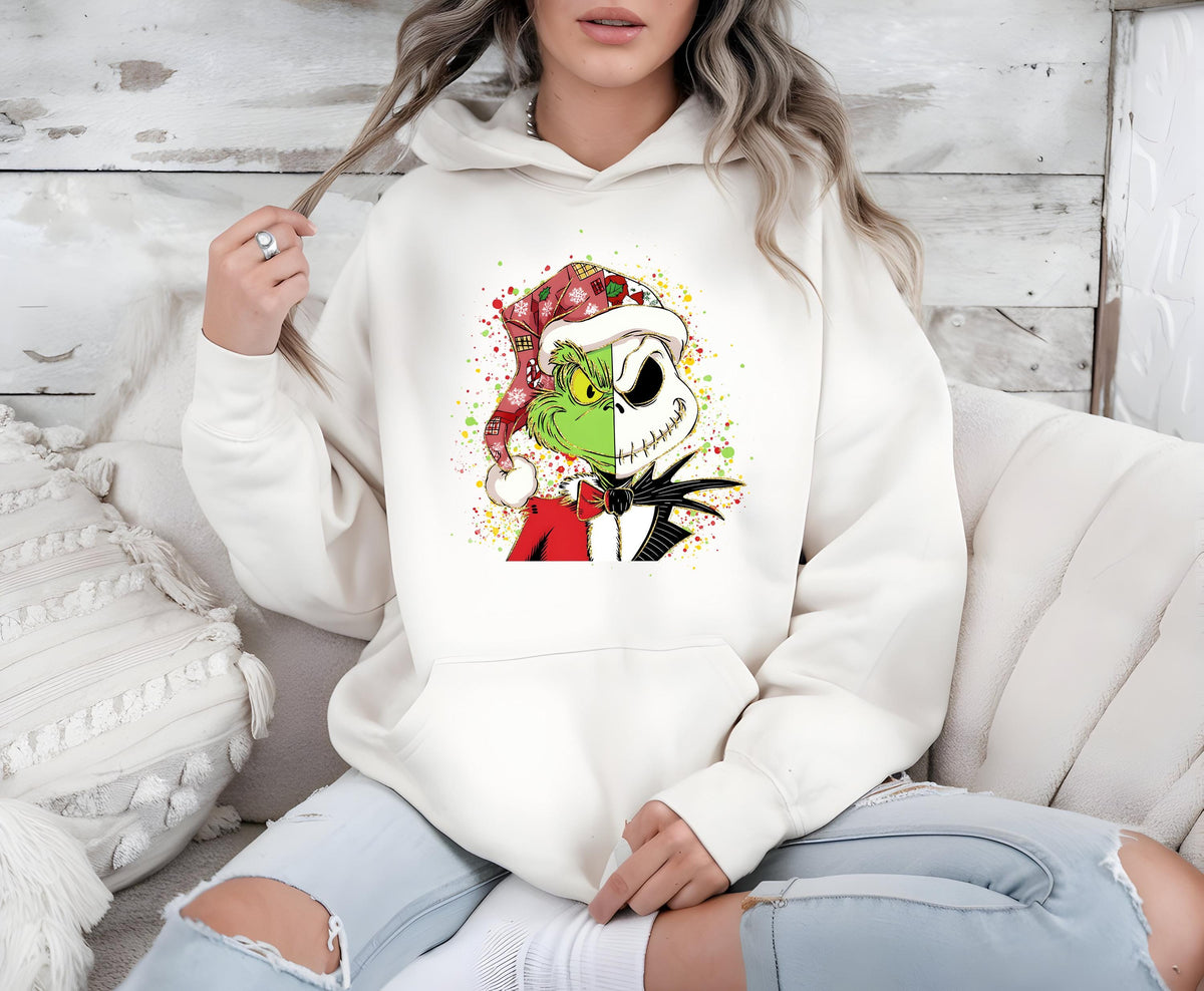 Green Nightmare Christmas Hoodie: Gildan Heavyweight Blend