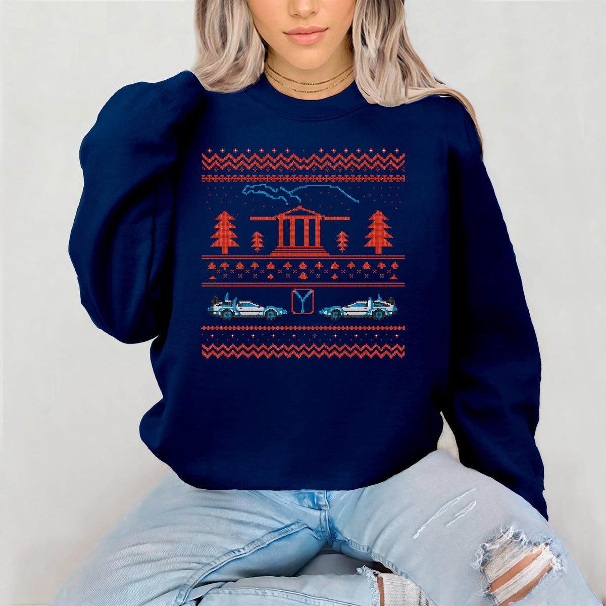 Christmas Movie Sweatshirt: Fair Isle Christmas Design - Xmas Jumper Day