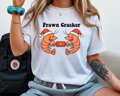 Funny Christmas T-Shirt - Prawn Cracker Design