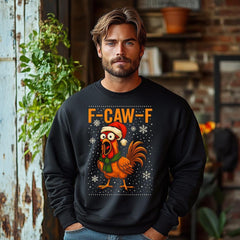 Rude Christmas Sweater - FCawF - Funny Chicken Unisex Sweatshirt