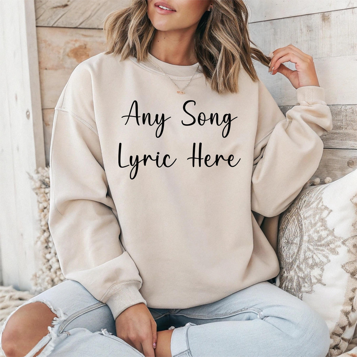 Custom Song Lyric Sweatshirt: Personalized Music Gift