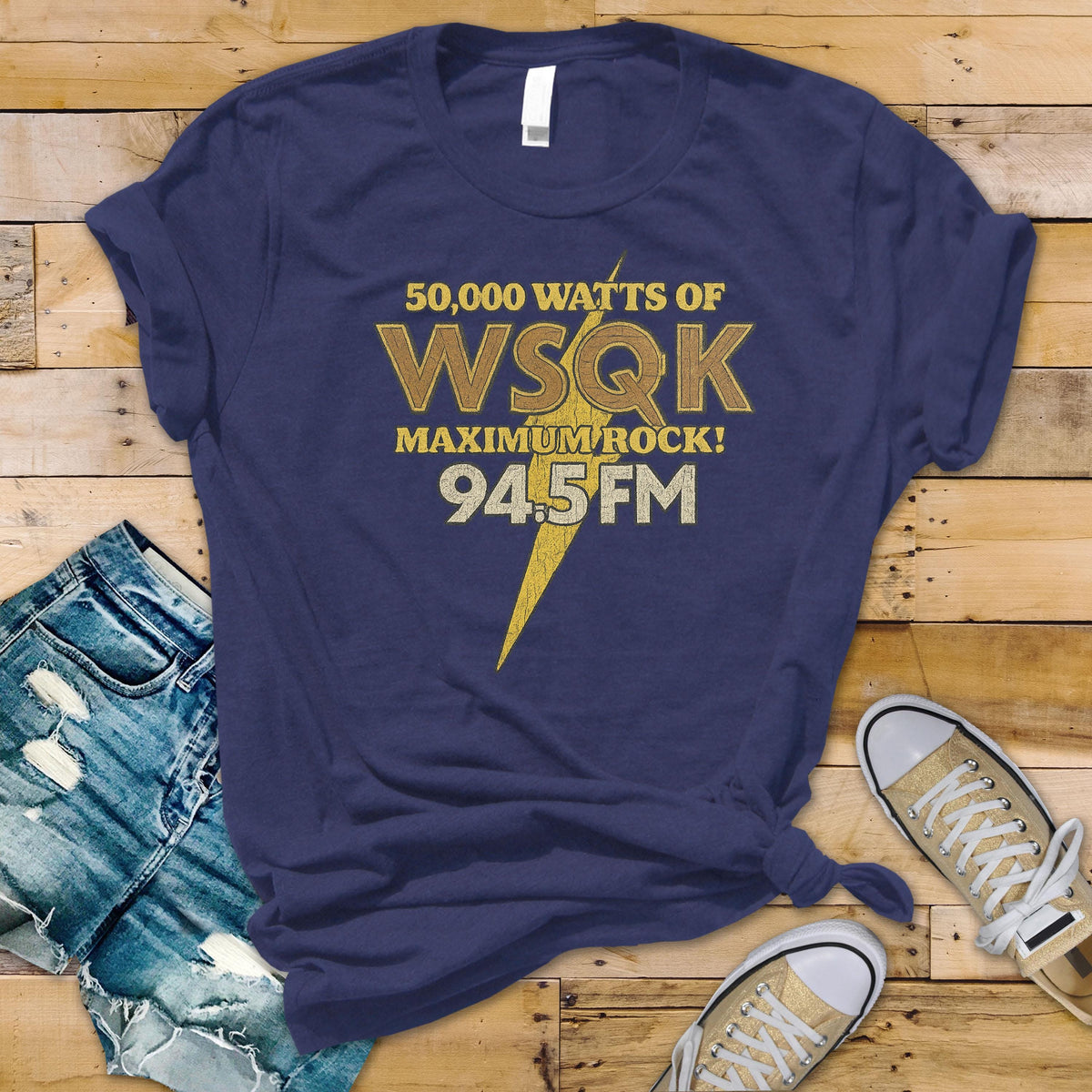 WSQK T-Shirt: 94.5FM Radio Station Cult TV Parody, Fast UK Tracked Post